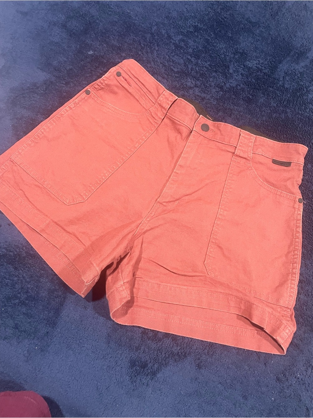 Wrangler Coral-Orange High Waist Women’s Shorts